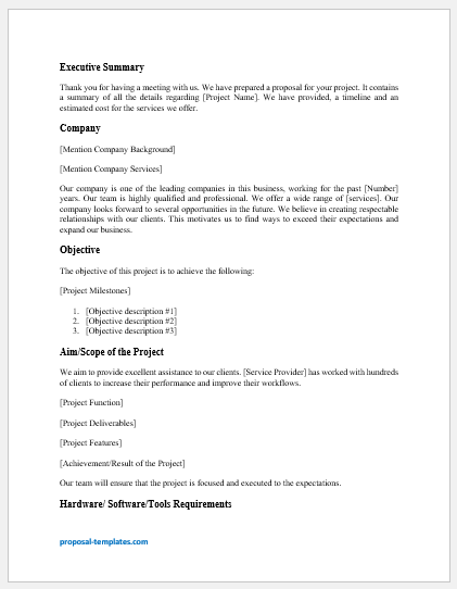 Project proposal template