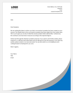 Quotation Proposal Letters for MS Word | Proposal Templates