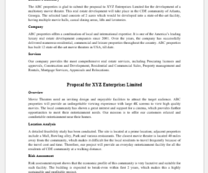 Real Estate Development Proposal Sample